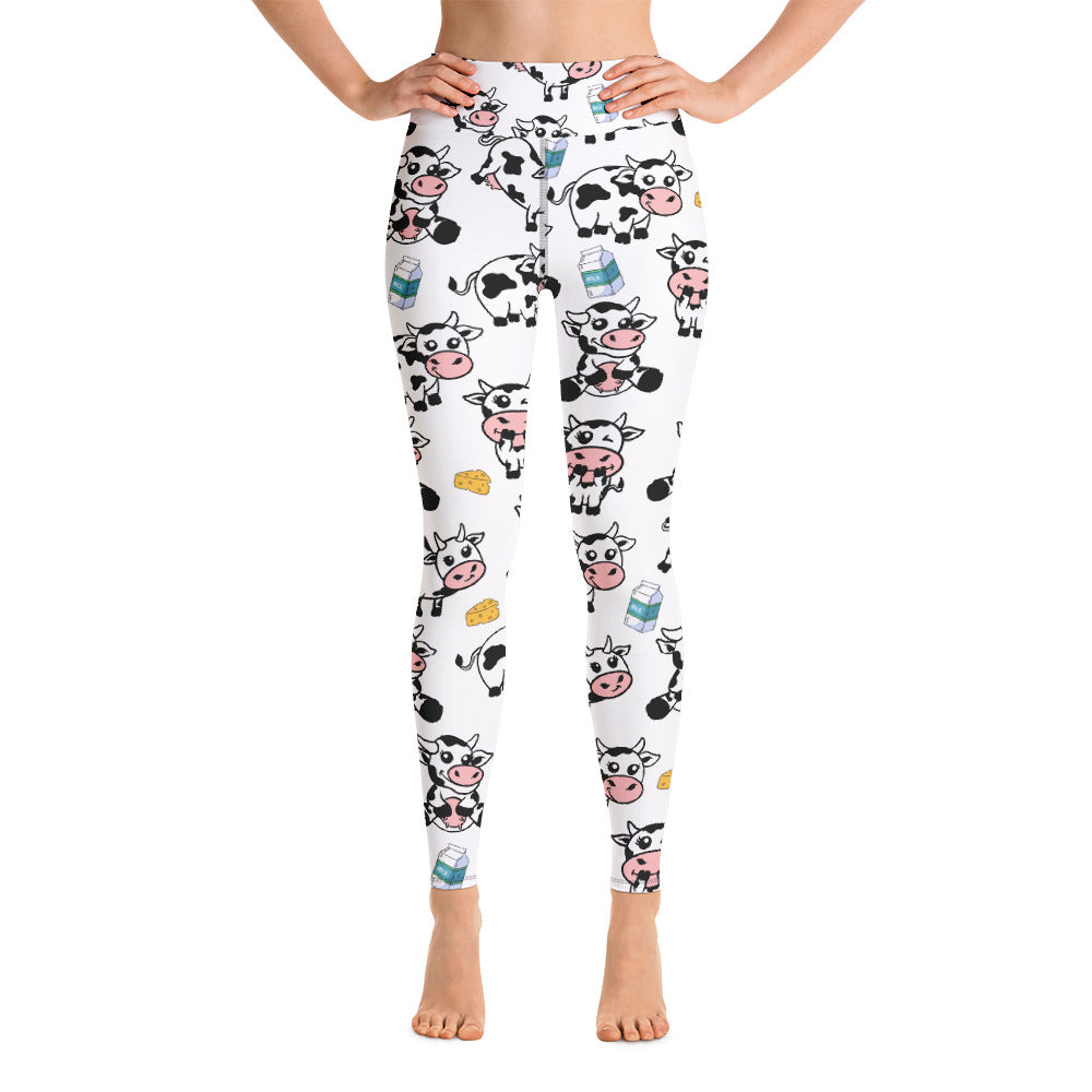 Cow Yoga Leggings - Seasonally Gifted 