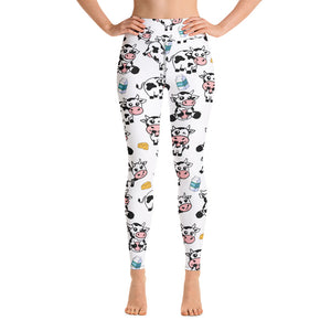 Cow Yoga Leggings - Seasonally Gifted 