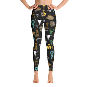 Cowboy Yoga Leggings - Seasonally Gifted 