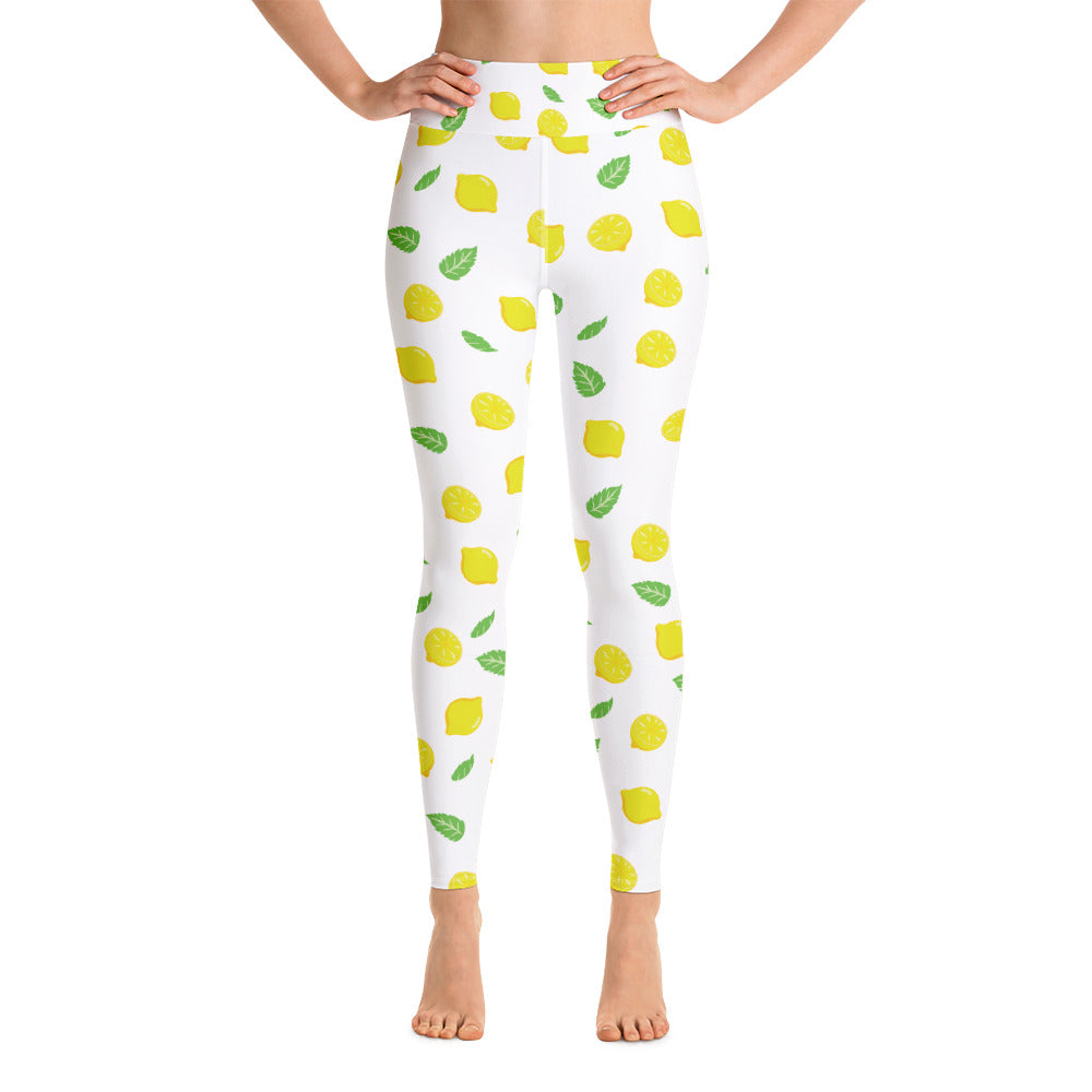 Lemon Yoga Leggings - Seasonally Gifted 