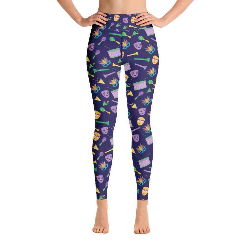 Mardis Gras Yoga Leggings - Seasonally Gifted 