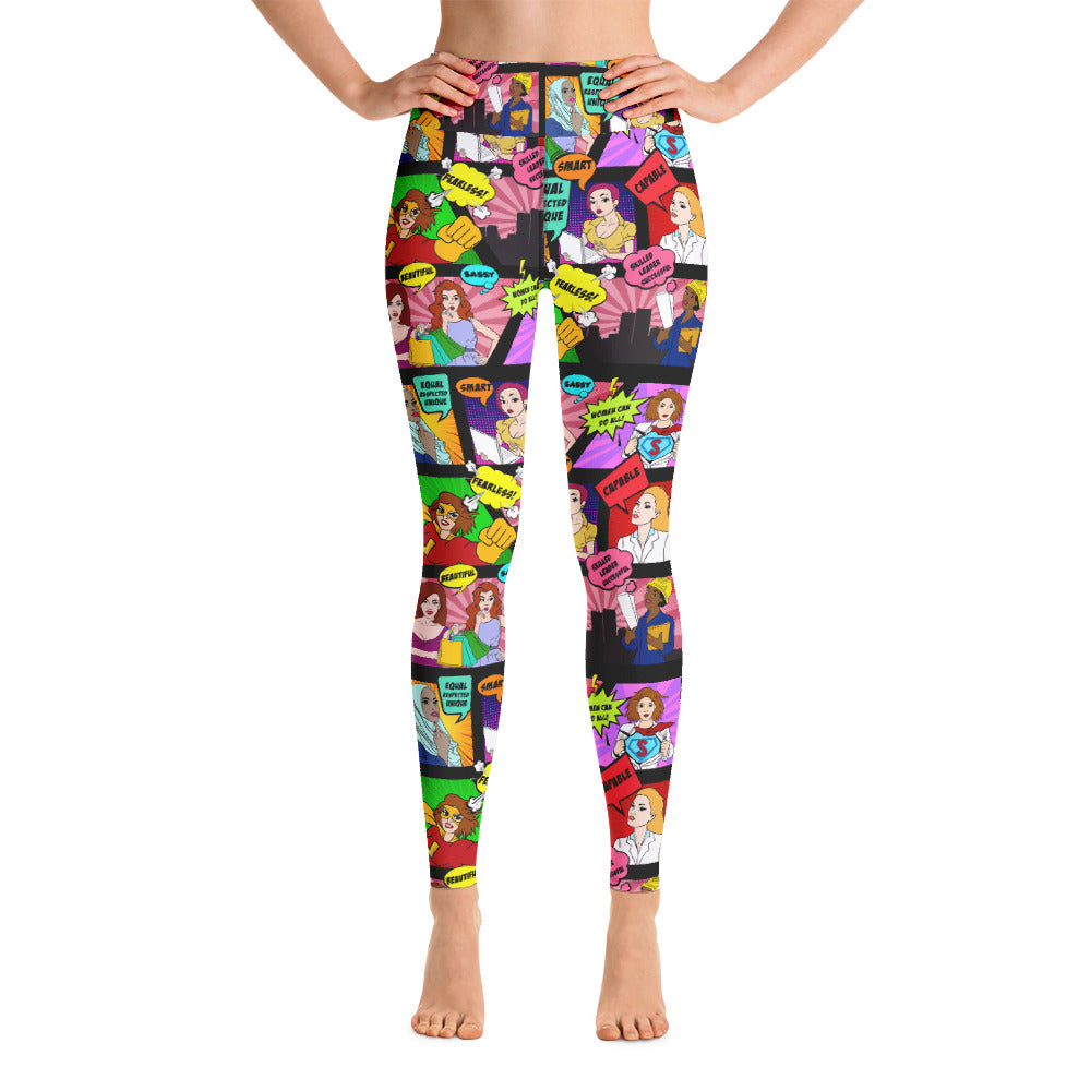 Pop Art Yoga Leggings - Seasonally Gifted 
