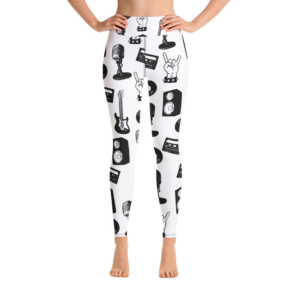 Rock Music Yoga Leggings - Seasonally Gifted 