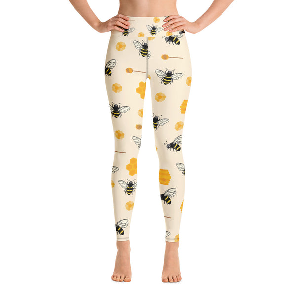 Bee Yoga Leggings - Seasonally Gifted 