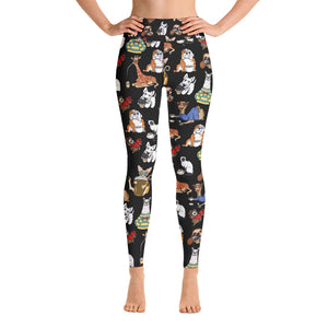 Coffee Animals Yoga Leggings - Seasonally Gifted 