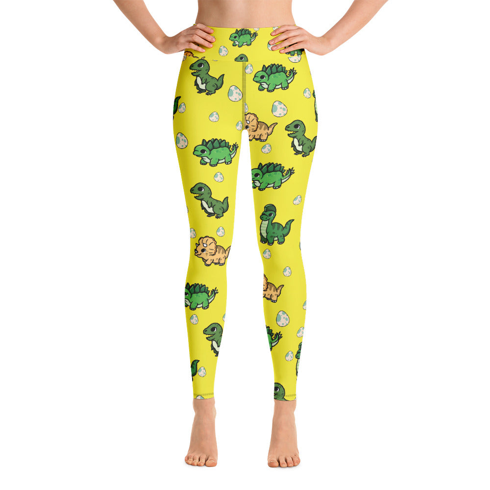 Dinosaur Yoga Leggings - Seasonally Gifted 