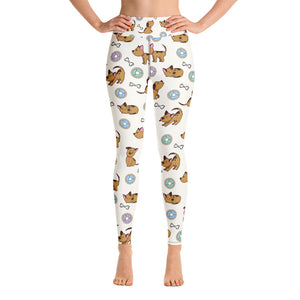 Dog And Donut Yoga Leggings - Seasonally Gifted 