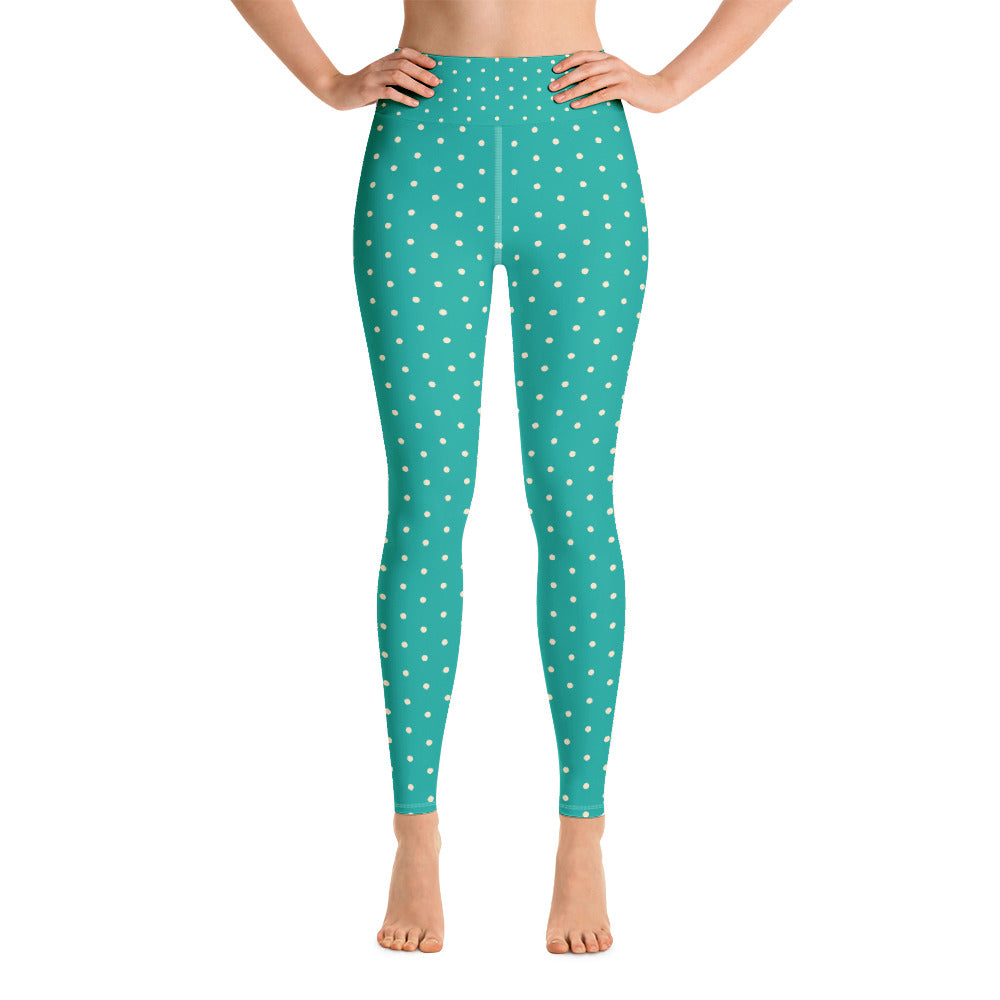 Polka Dot Yoga Leggings - Seasonally Gifted 