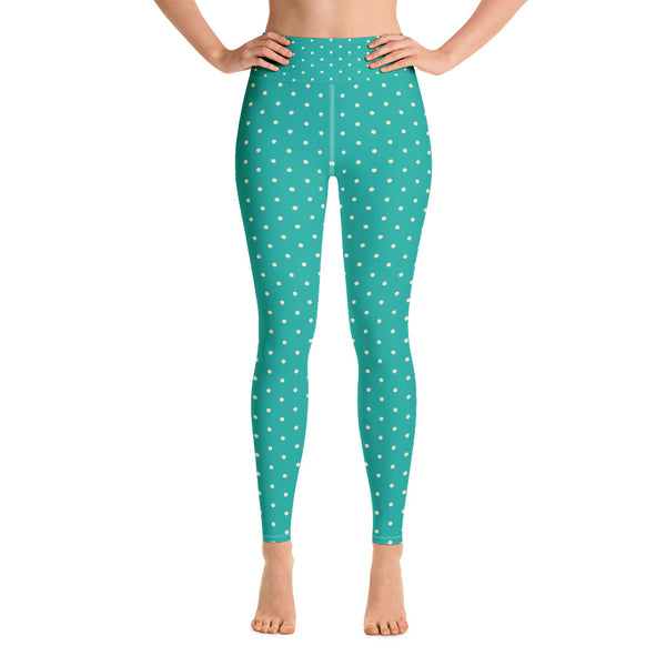 Polka Dot Yoga Leggings - Seasonally Gifted 