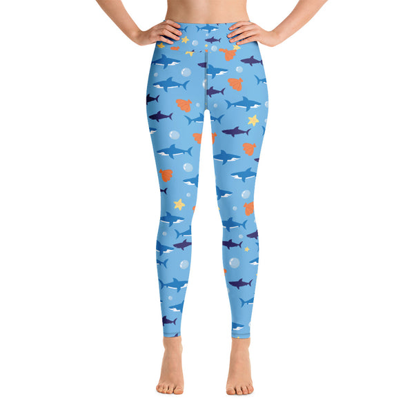 Shark Yoga Leggings - Seasonally Gifted 