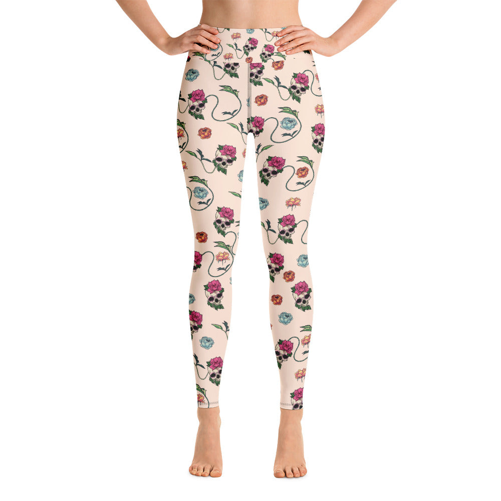 Skull Yoga Leggings - Seasonally Gifted 