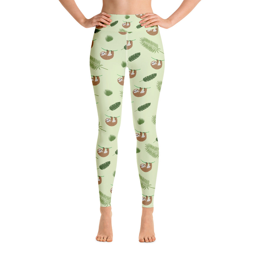 Sloth Yoga Leggings - Seasonally Gifted 