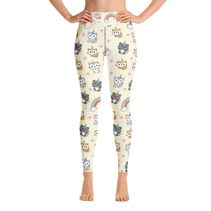 Unicorn Cat Yoga Leggings - Seasonally Gifted 