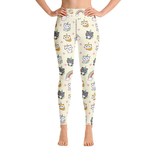 Unicorn Cat Yoga Leggings - Seasonally Gifted 