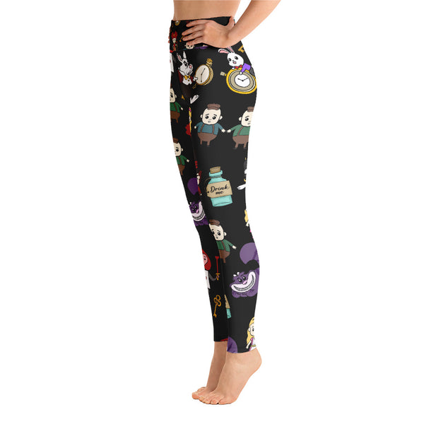 Alice In Wonderland Yoga Leggings - Seasonally Gifted 