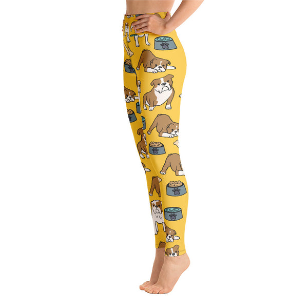 Bulldog Yoga Leggings - Seasonally Gifted 