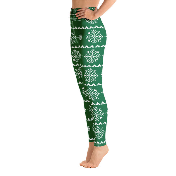 Christmas Sweater Yoga Leggings - Seasonally Gifted 