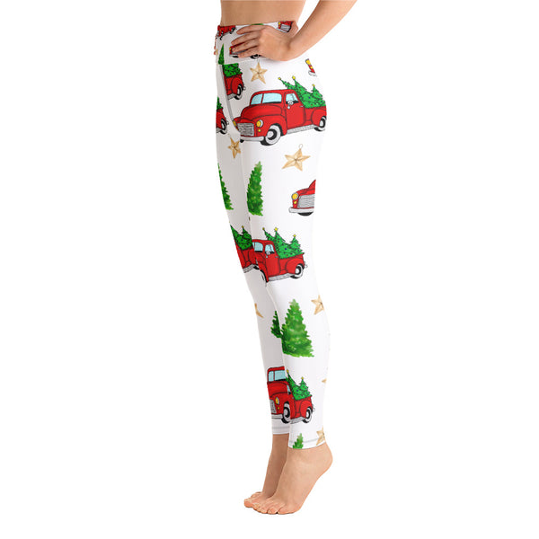 Christmas Truck Yoga Leggings - Seasonally Gifted 