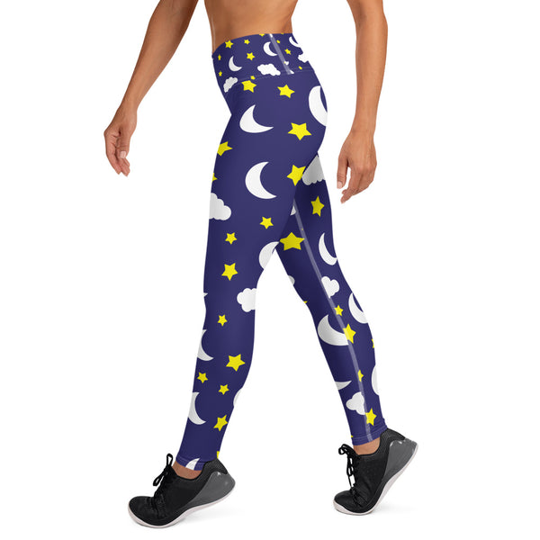 Star And Moon Yoga Leggings - Seasonally Gifted 