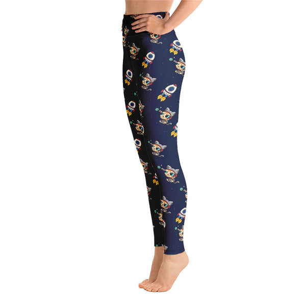 Cat Space Yoga Leggings - Seasonally Gifted 