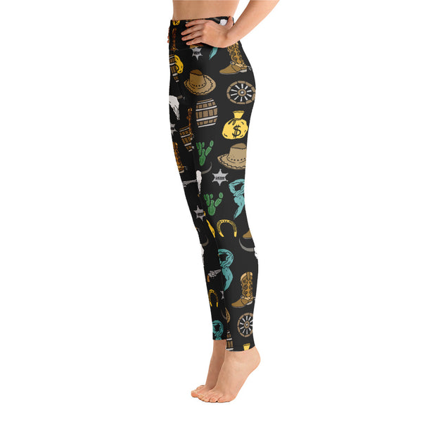 Cowboy Yoga Leggings - Seasonally Gifted 