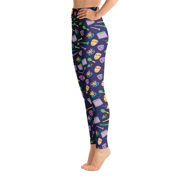 Mardis Gras Yoga Leggings - Seasonally Gifted 