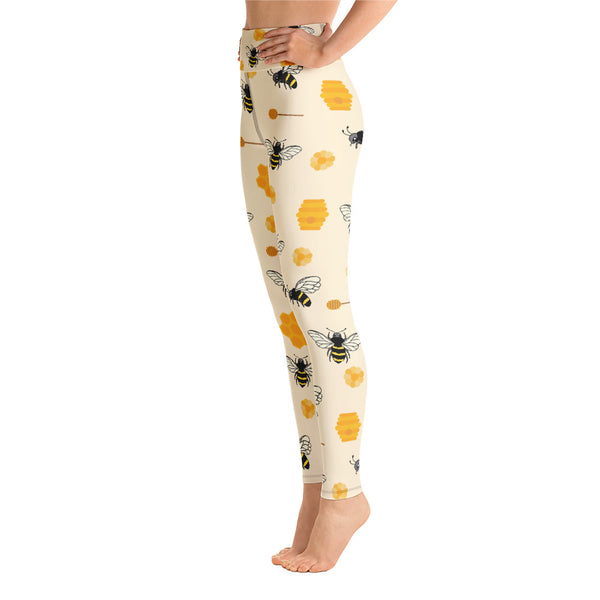 Bee Yoga Leggings - Seasonally Gifted 