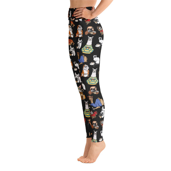 Coffee Animals Yoga Leggings - Seasonally Gifted 