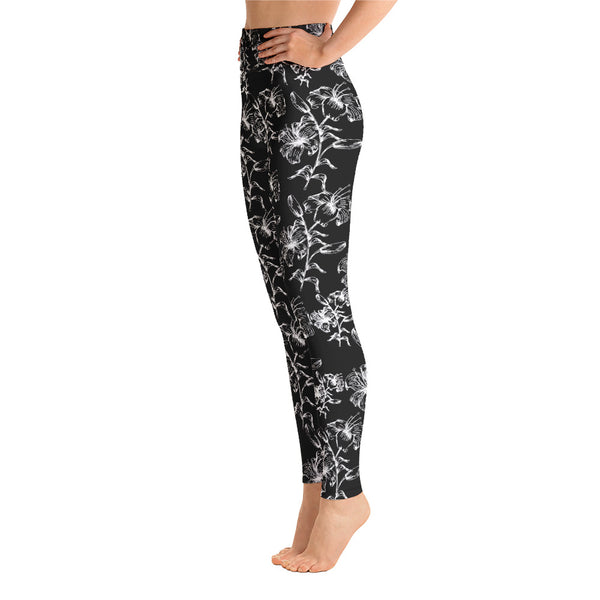 Floral 1 Yoga Leggings - Seasonally Gifted 