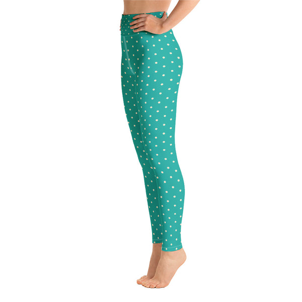 Polka Dot Yoga Leggings - Seasonally Gifted 