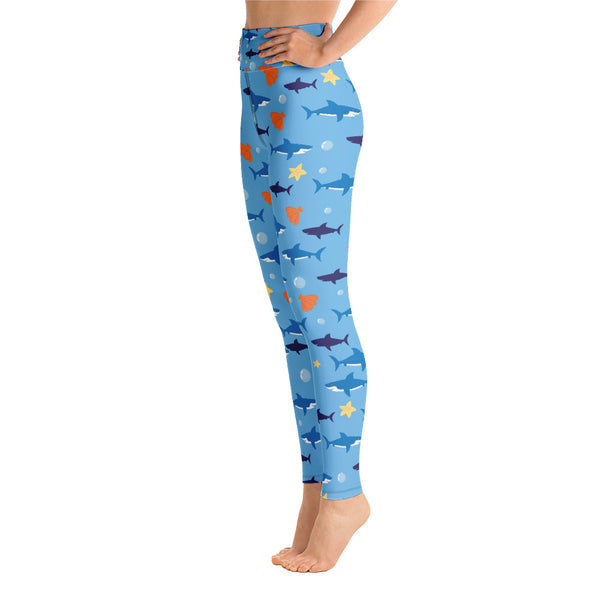 Shark Yoga Leggings - Seasonally Gifted 