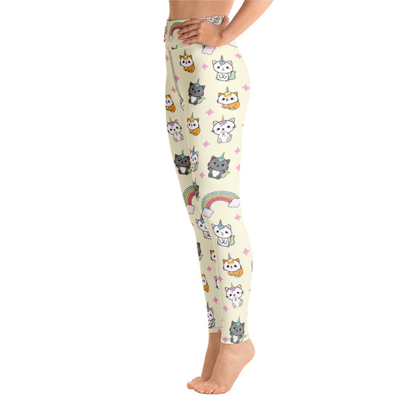 Unicorn Cat Yoga Leggings - Seasonally Gifted 