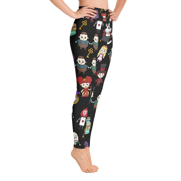Alice In Wonderland Yoga Leggings - Seasonally Gifted 