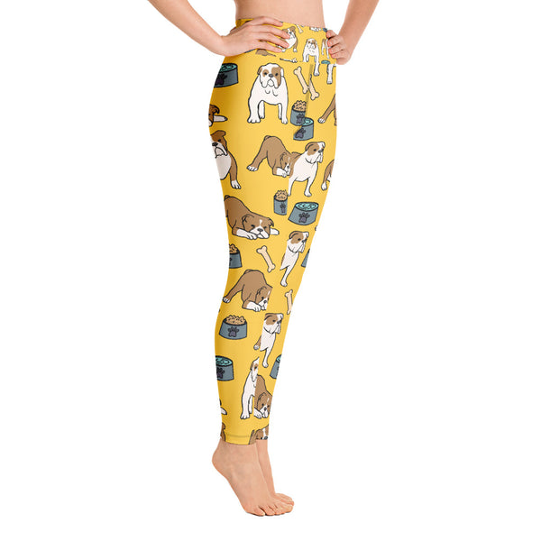 Bulldog Yoga Leggings - Seasonally Gifted 