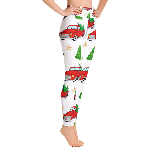 Christmas Truck Yoga Leggings - Seasonally Gifted 