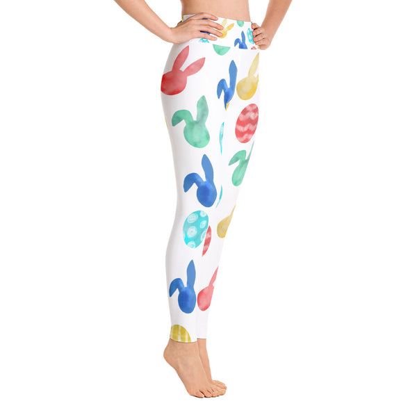 Easter Watercolor Yoga Leggings - Seasonally Gifted 