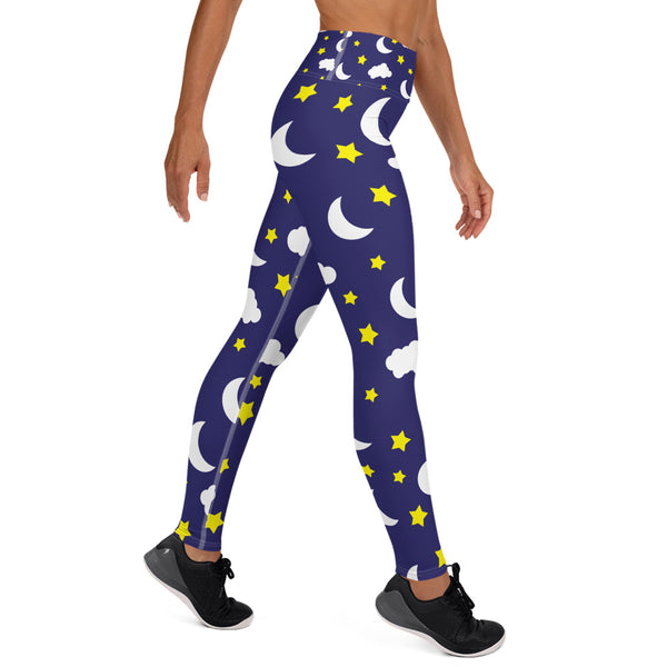 Star And Moon Yoga Leggings - Seasonally Gifted 