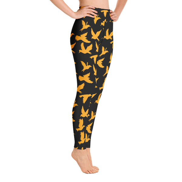 Birds Yoga Leggings - Seasonally Gifted 