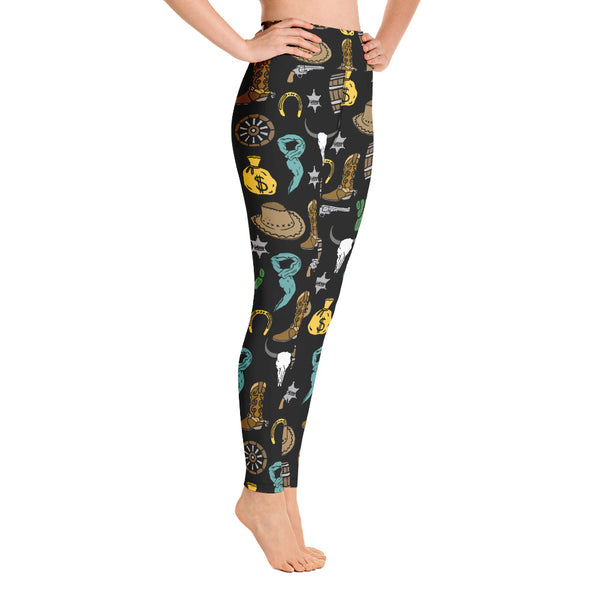 Cowboy Yoga Leggings - Seasonally Gifted 