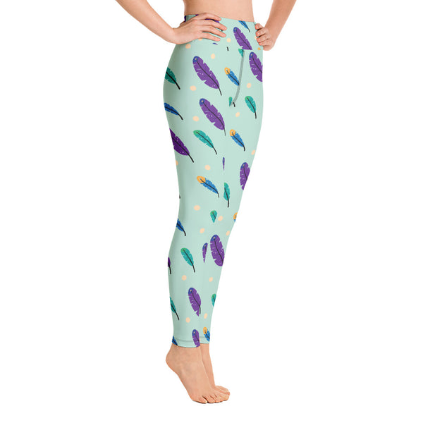 Feather Yoga Leggings - Seasonally Gifted 