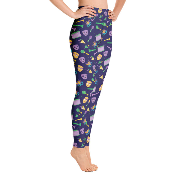 Mardis Gras Yoga Leggings - Seasonally Gifted 