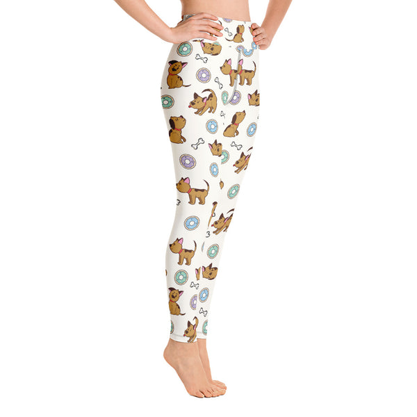 Dog And Donut Yoga Leggings - Seasonally Gifted 