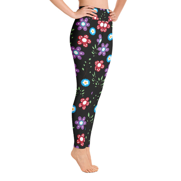 Flower 1 Yoga Leggings - Seasonally Gifted 