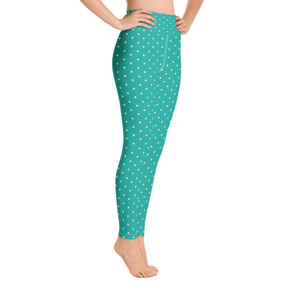 Polka Dot Yoga Leggings - Seasonally Gifted 