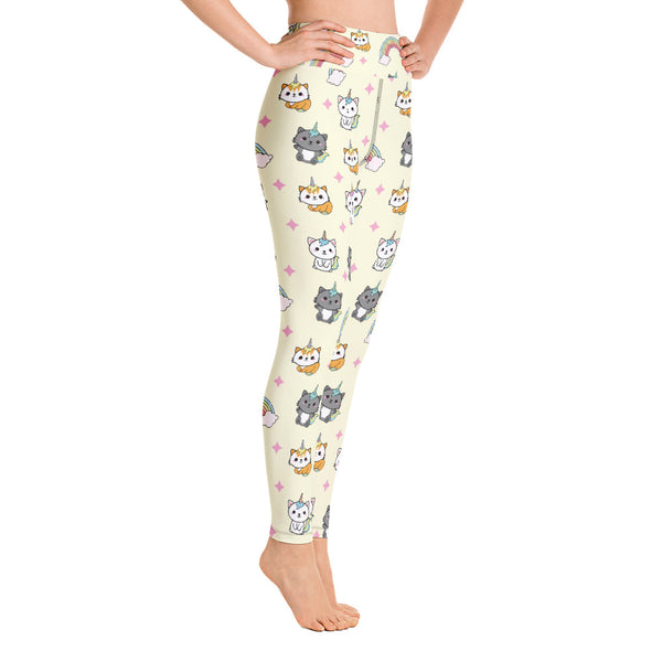 Unicorn Cat Yoga Leggings - Seasonally Gifted 