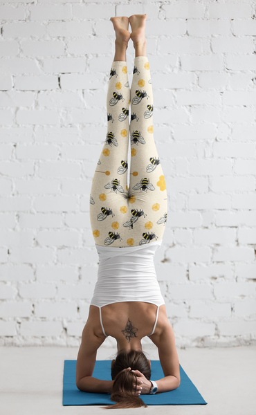 Bee Yoga Leggings - Seasonally Gifted 