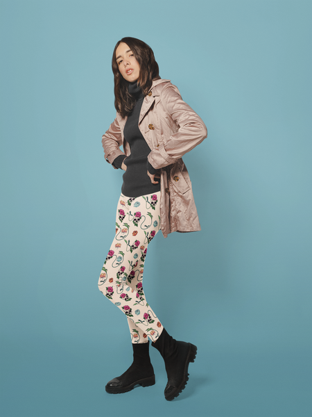 Skull Yoga Leggings - Seasonally Gifted 