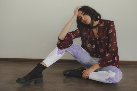 Watercolor Yoga Leggings - Seasonally Gifted 