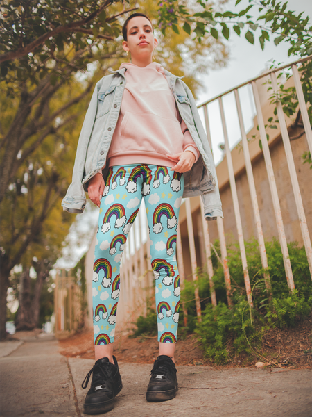 Rainbow Yoga Leggings - Seasonally Gifted 