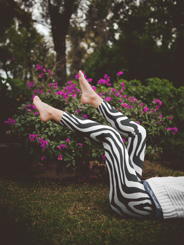 Zebra Yoga Leggings - Seasonally Gifted 